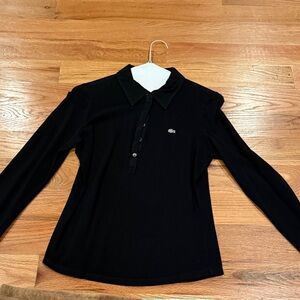 Lacoste Black Long Sleeve Polo